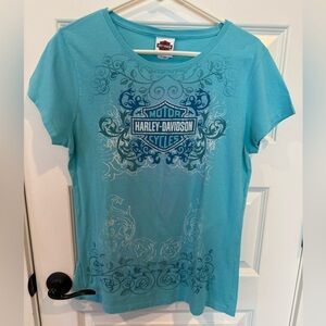 Harley-Davidson Women's Teal Graphic Tee